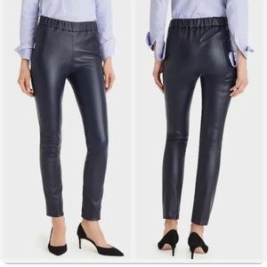 Petite 2 JCREW leather leggings in black